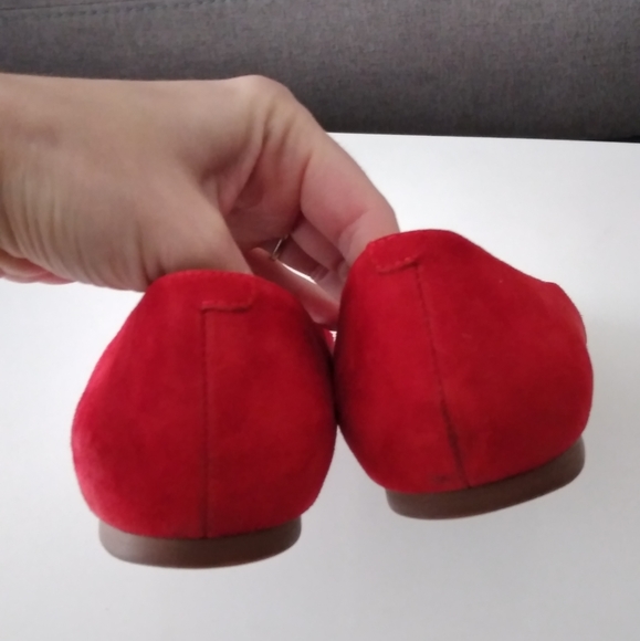Banana Republic Red Suede Flats - Picture 2 of 7